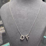 Personalized Initial 0.20 Carat Natural Diamond Necklace